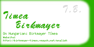 timea birkmayer business card